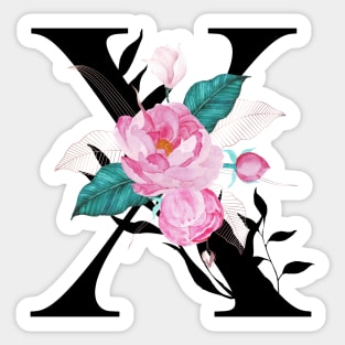 Floral Monogram X Sticker